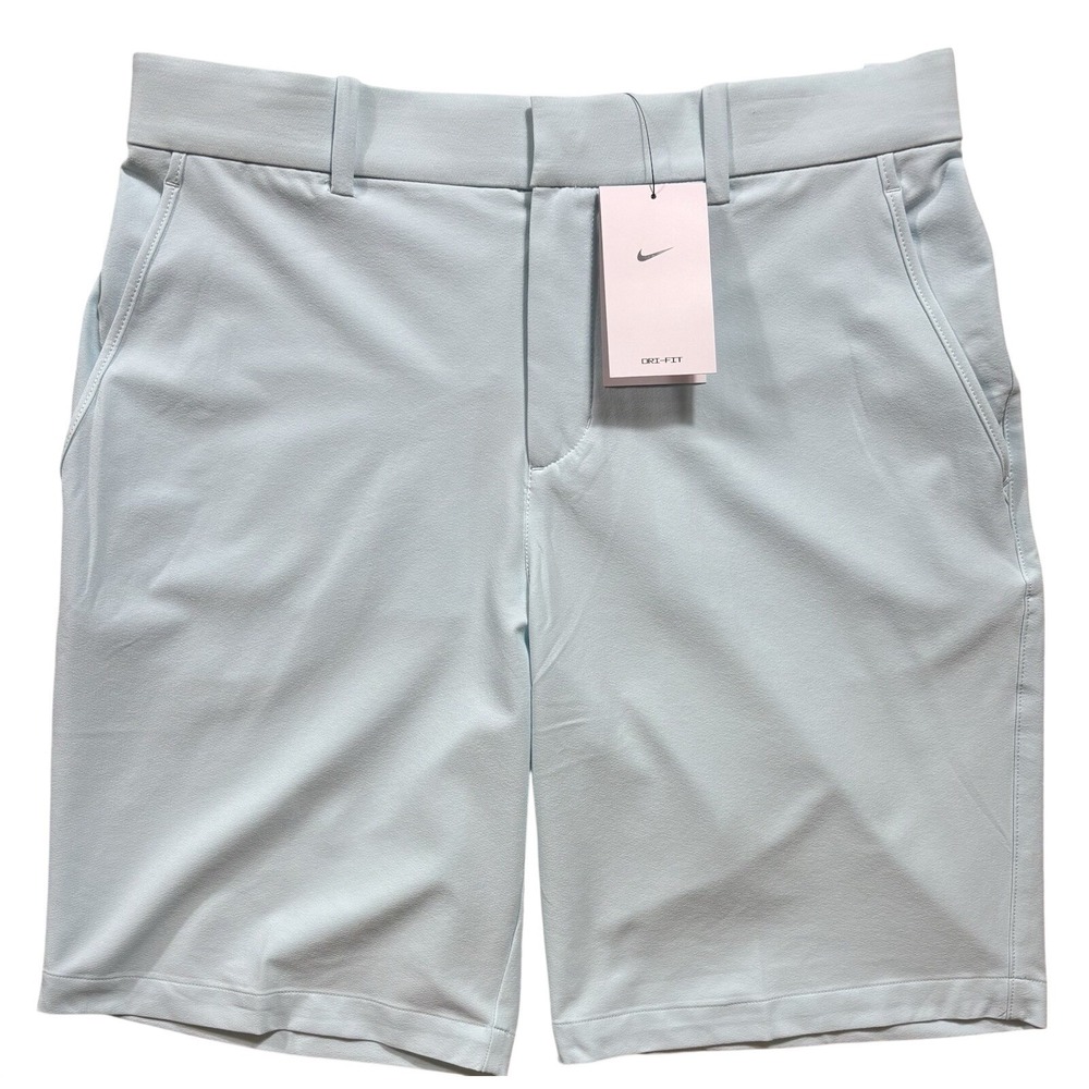 Nike Men's Golf Shorts 32 Blue Dri Fit Performance 10 Stretch Chino NWT - 652